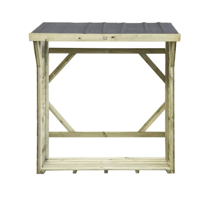 Kaminholzregal mit Gitter 180x74x174cm