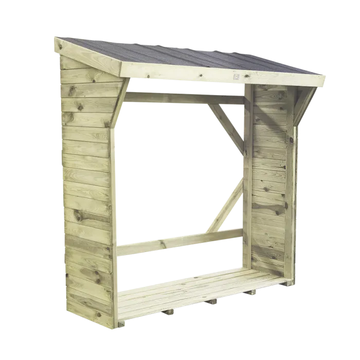 Kaminholzregal mit Gitter 180x74x174cm