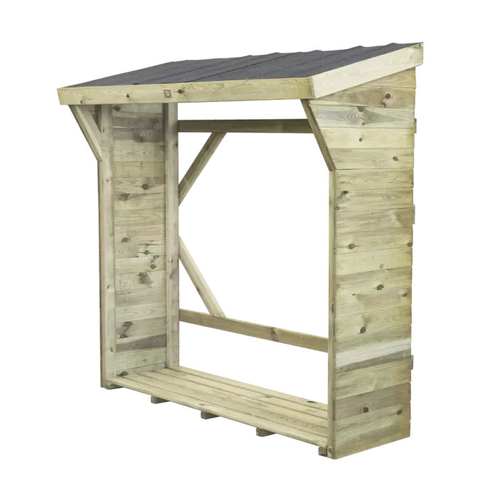 Kaminholzregal mit Gitter 180x74x174cm