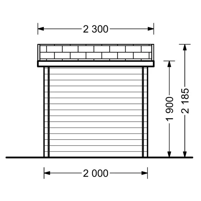 Gartenhaus Cube mit Holzboden 2x2m
