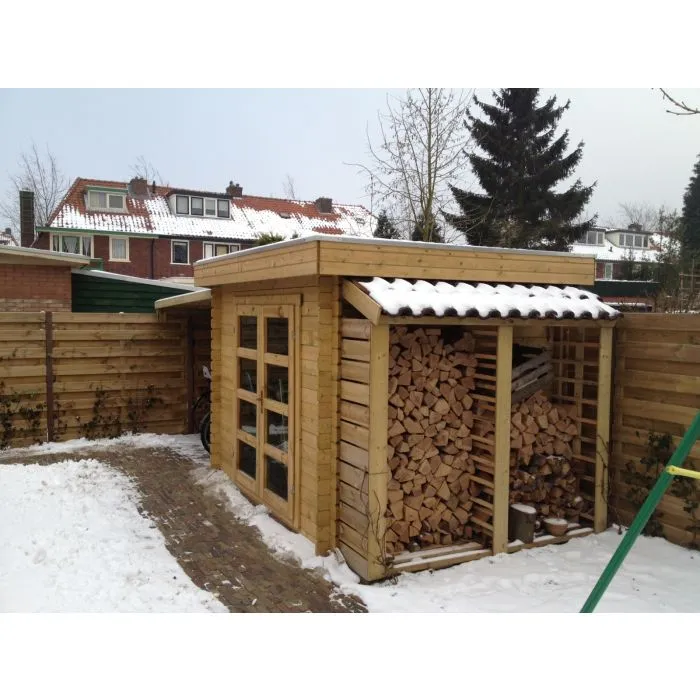 Gartenhaus Modern flachdach 300x250cm / 28mm