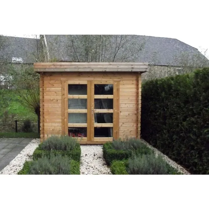 Gartenhaus Modern flachdach 300x250cm / 28mm