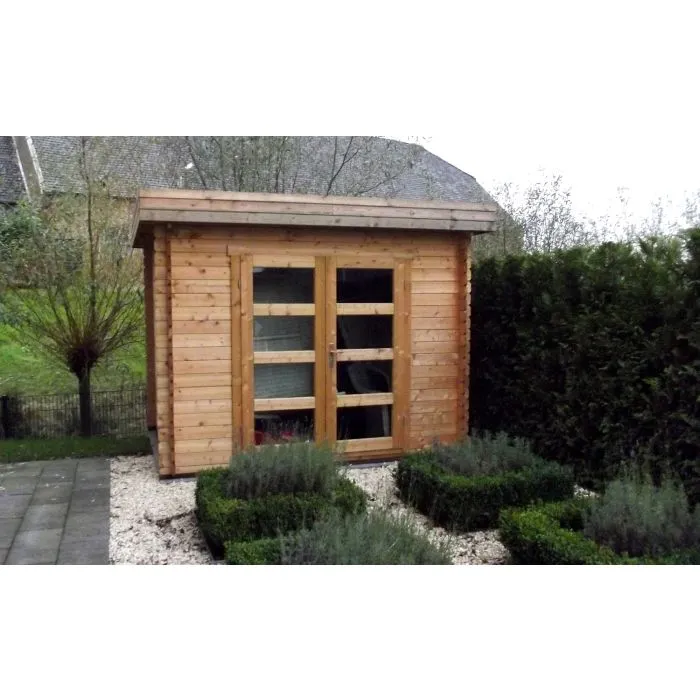 Gartenhaus Modern flachdach 300x250cm / 28mm