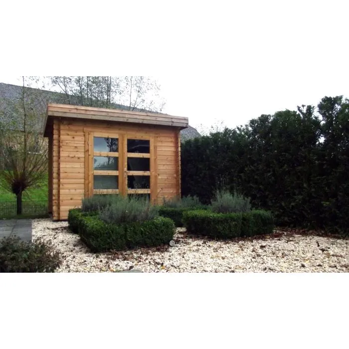 Gartenhaus Modern flachdach 300x250cm / 28mm