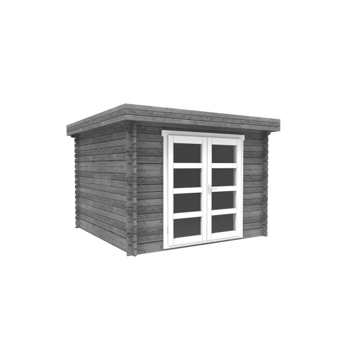 Gartenhaus Modern flachdach 300x250cm / 28mm