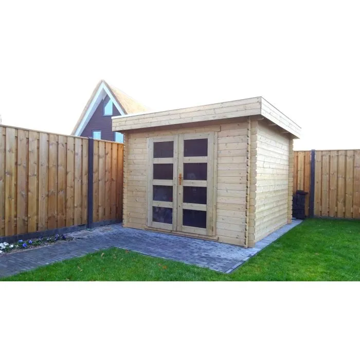 Gartenhaus Blockbohlenhaus Modern 300x300cm