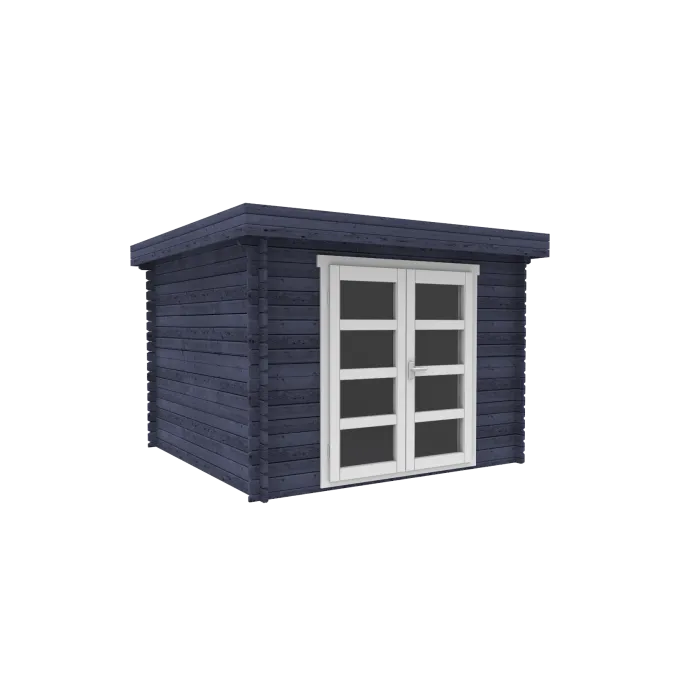 Gartenhaus Modern flachdach 300x250cm / 28mm