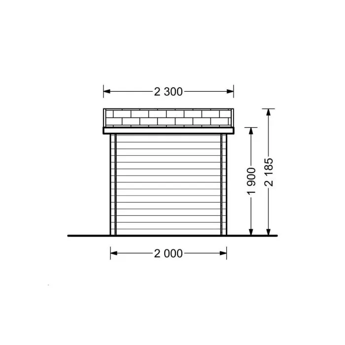 Gartenhaus Nano 2x2m