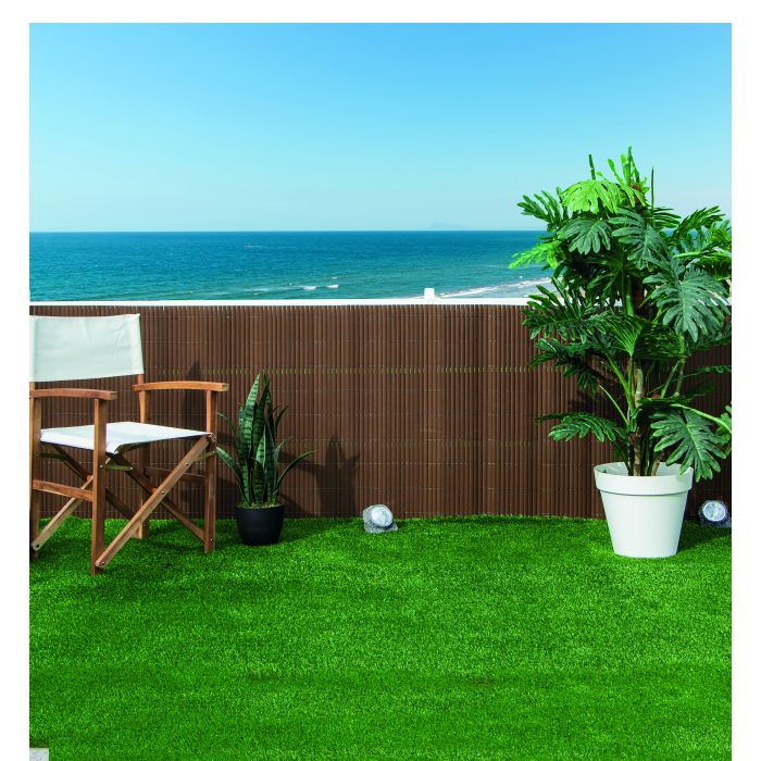 Tuinscherm PVC tuinafscheiding bruin 1x3m