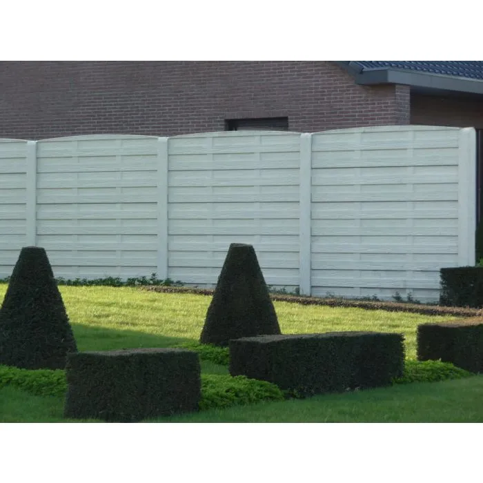Betonzaun Woodstone grau 200x193cm einseitig