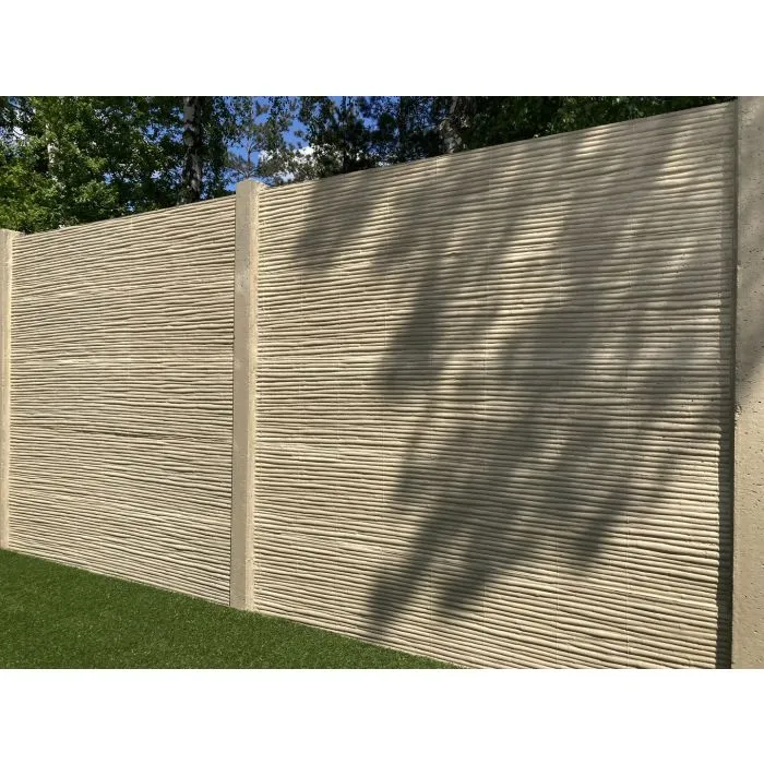 Betonzaun Bamboostone grau einseitig 200x200cm
