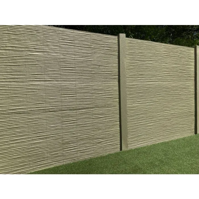 Betonzaun Bamboostone grau einseitig 200x200cm