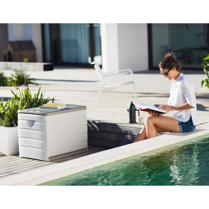 Kissenbox grau 120x61x53cm