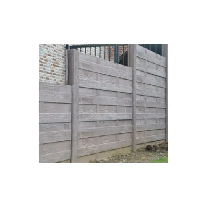 Betonzaun Woodstone grau 200x193cm einseitig