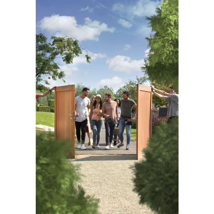 Poort tuinpoort Bangkirai hardhout 300x180cm (2 delig 150x180cm)