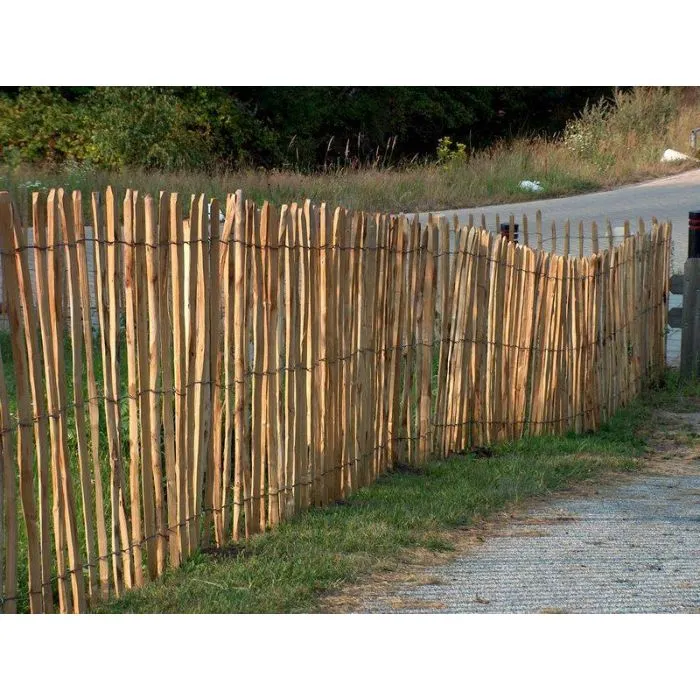 Kastanienzaun Staketenzaun 100cm hoch 5m lang