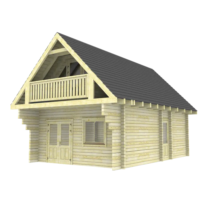 Holzhaus Ferienhäuser Blockhaus Stavanger 5.2x7.8m (94mm)