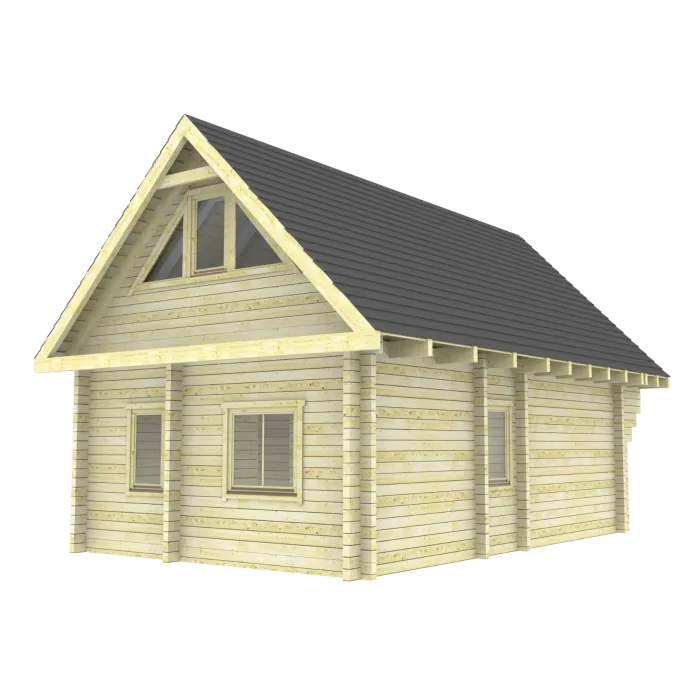 Holzhaus Ferienhäuser Blockhaus Stavanger 5.2x7.8m (94mm)