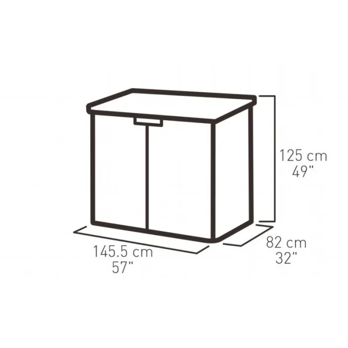 Mülltonnenbox Mülltonnenverkleidung kunststoff 145x125x82cm