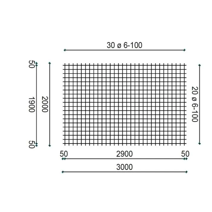 Mattenzaun Betonstahlmatten Baustahlmatten rost 2x3m 6/100mm