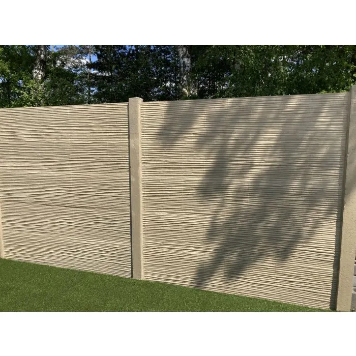 Betonzaun Bamboostone grau einseitig 200x200cm