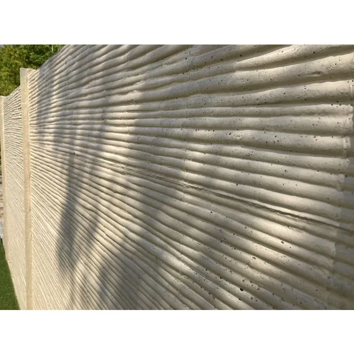 Betonzaun Bamboostone grau einseitig 200x200cm