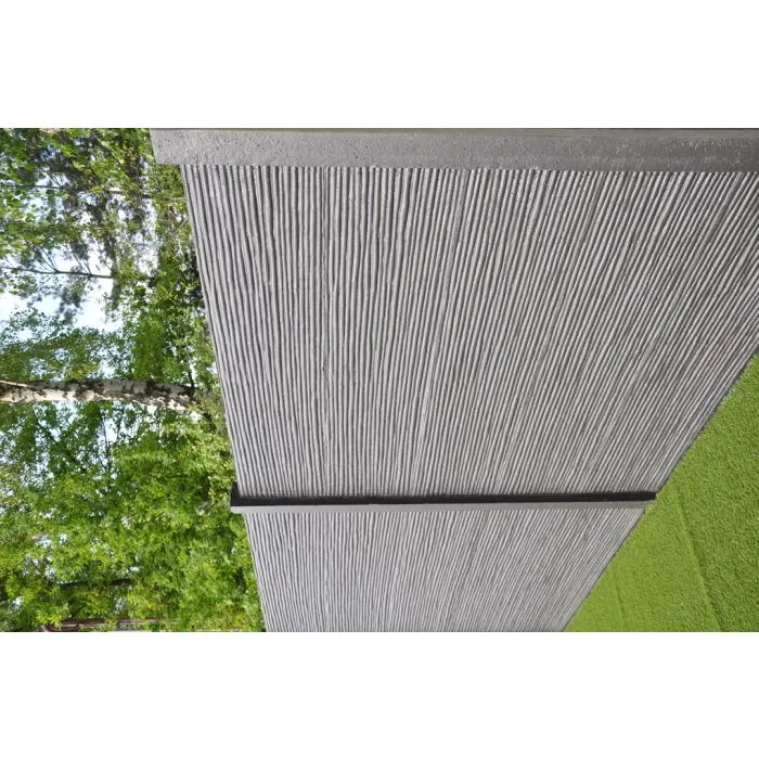 Betonzaun Bamboostone grau einseitig 200x200cm