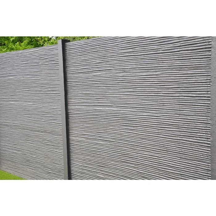 Betonzaun Bamboostone grau einseitig 200x200cm