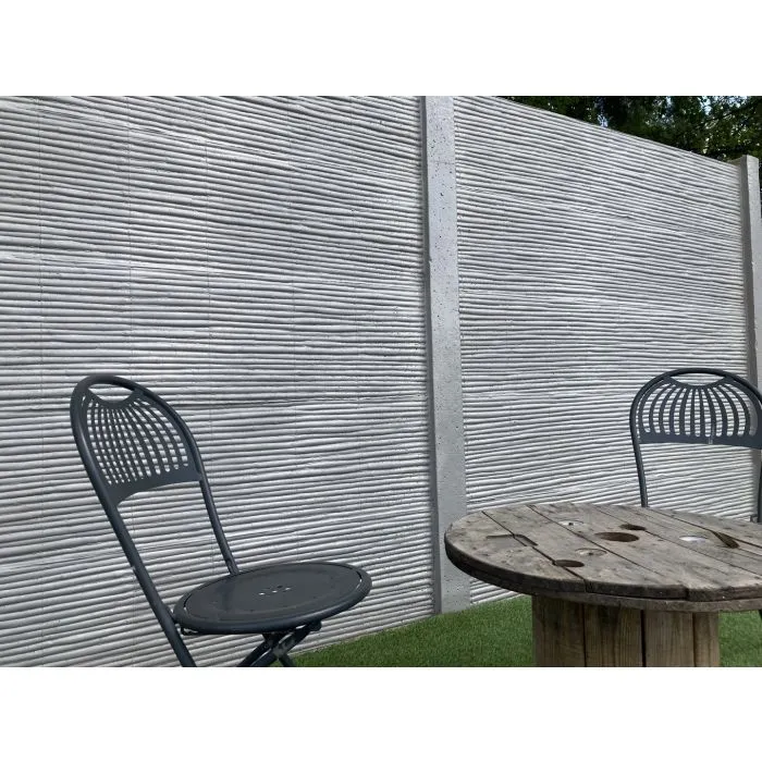 Betonzaun Bamboostone grau einseitig 200x200cm