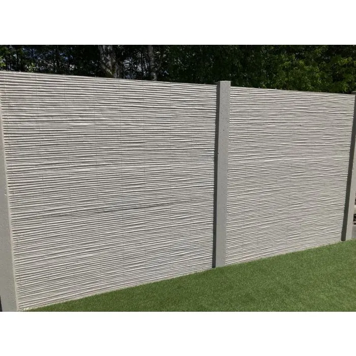 Betonzaun Bamboostone grau einseitig 200x200cm