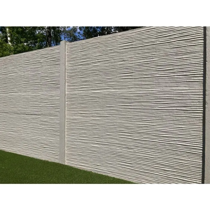 Betonzaun Bamboostone grau einseitig 200x200cm