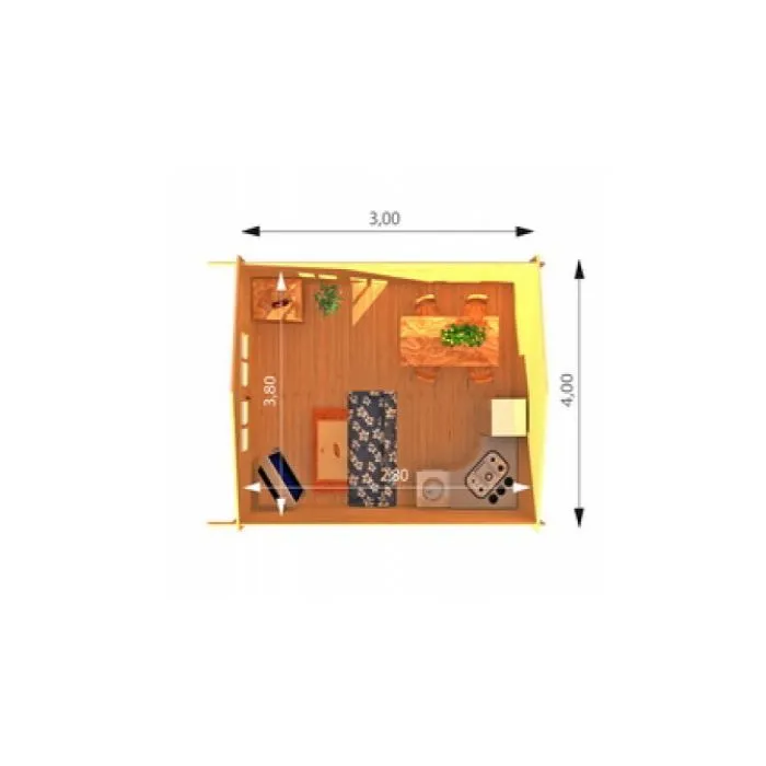Gartenhaus Redbridge 4x3m