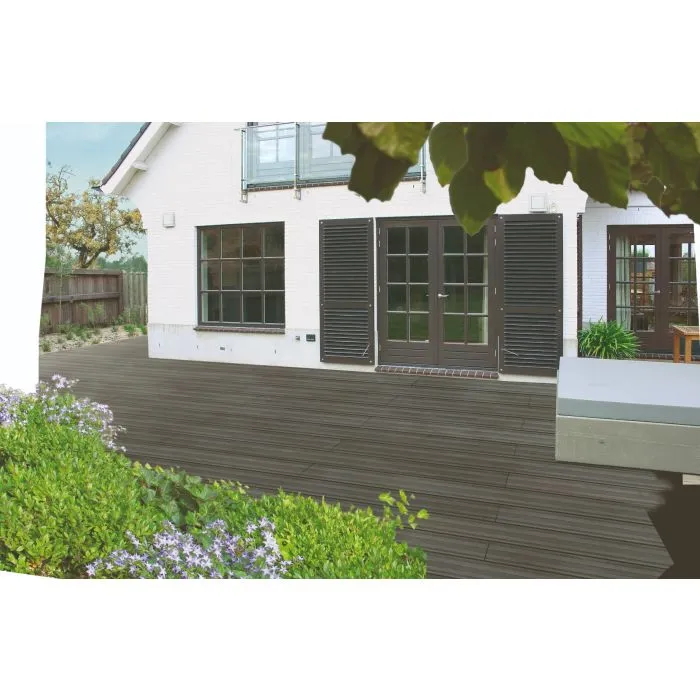 WPC Terrassendielen, kunststoff Holzkomposit Grau 360cm
