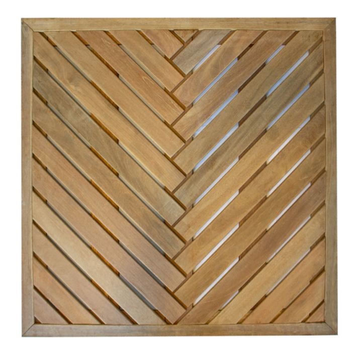 Vlondertegel 100x100cm hardhout (visgraat)