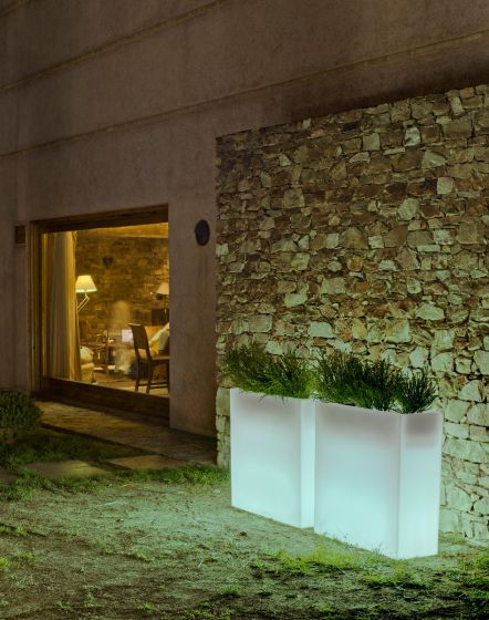 Plantenbak tuinverlichting design 80x80x32cm