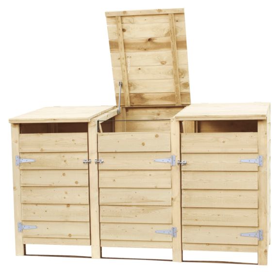 Klikoberging kliko ombouw klikokast containerberging 3 containers triple dicht 129x225x91cm