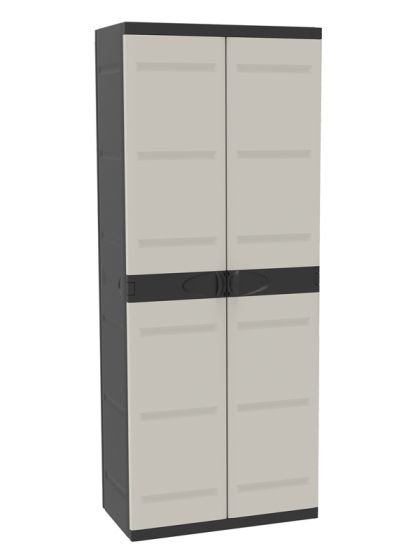 Armoire de rangement avec porte-balai pour jardin fabriquée en PP