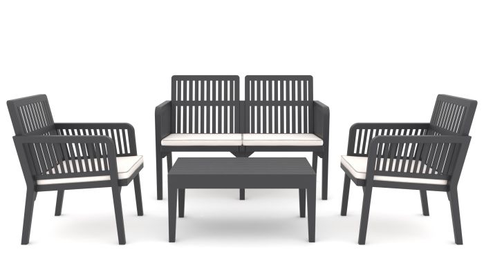 Kunststof loungeset Libanon (incl. kussens)