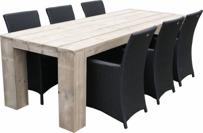 Diningset Lisse - Steigerhout