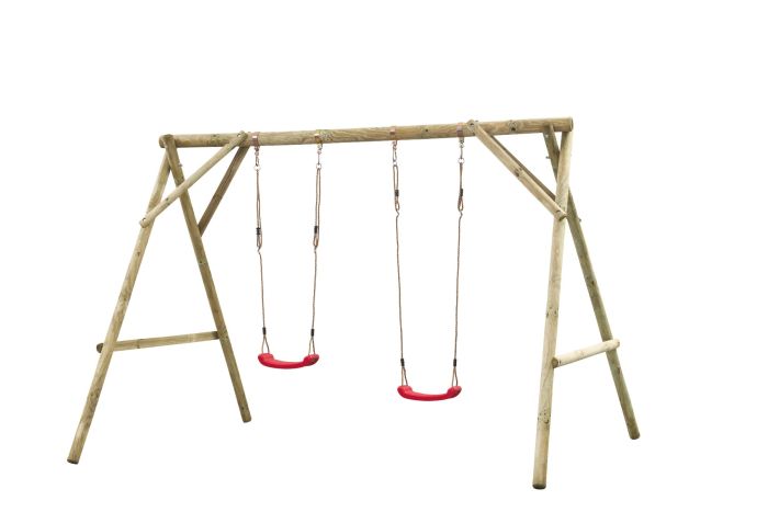 Houten schommel houten speeltoestellen dubbel