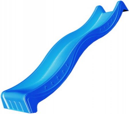 Glijbaan blauw met wateraansluiting voor houten speeltoestellen 1,50m platvormhoogte
