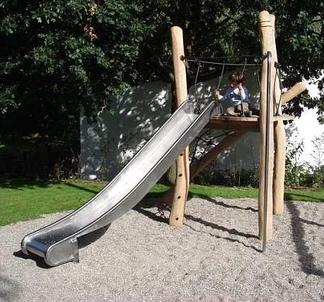 Toboganes inoxidables TUV parques infantiles