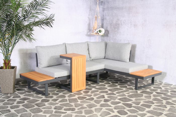 Steigerhouten lounge bank