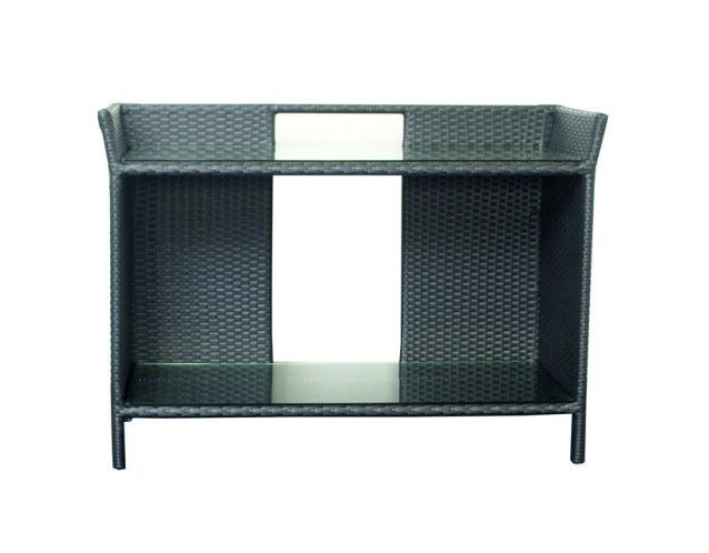 Bartafel Californie wand - Zwart - Plat vlechtwerk