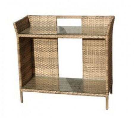 Bartafel Californie wand - Cappuccino - Plat vlechtwerk