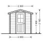 Gartenhaus Cube mit Holzboden 2x2m