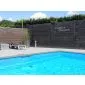 Betonzaun Rockmotiv grau 200x193cm doppelseitig