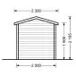 Gartenhaus Cube mit Holzboden 2x2m