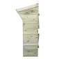Kaminholzregal mit Gitter 180x74x174cm
