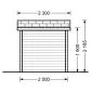 Gartenhaus Cube mit Holzboden 2x2m